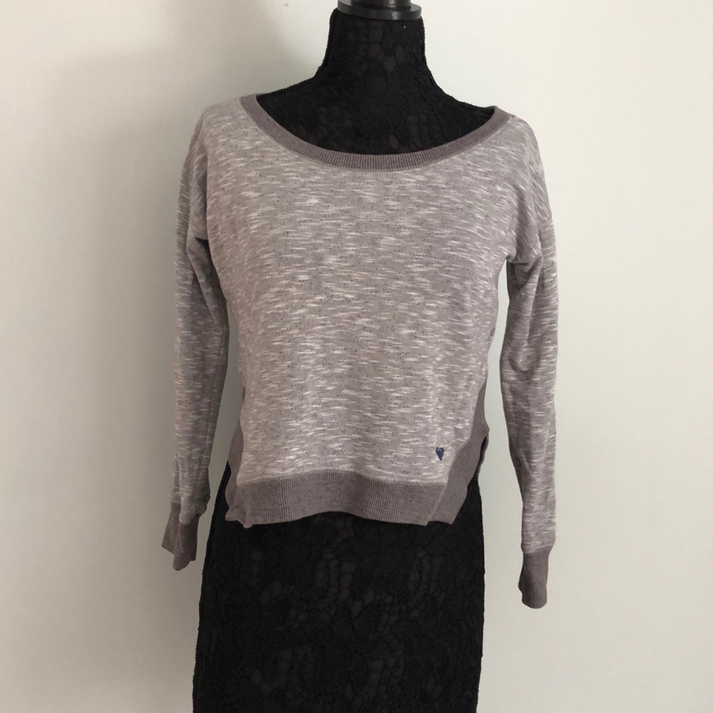 Roxy pullover crew neck sweatshirt with cutouts